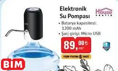 HOUSE PRATİK ELEKTRONİK SU POMPASI HOUSE PRATİK ELEKTRONİK SU POMPASI